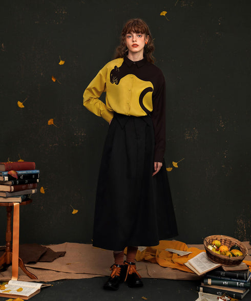 Black Panther Long Sleeve Blouse